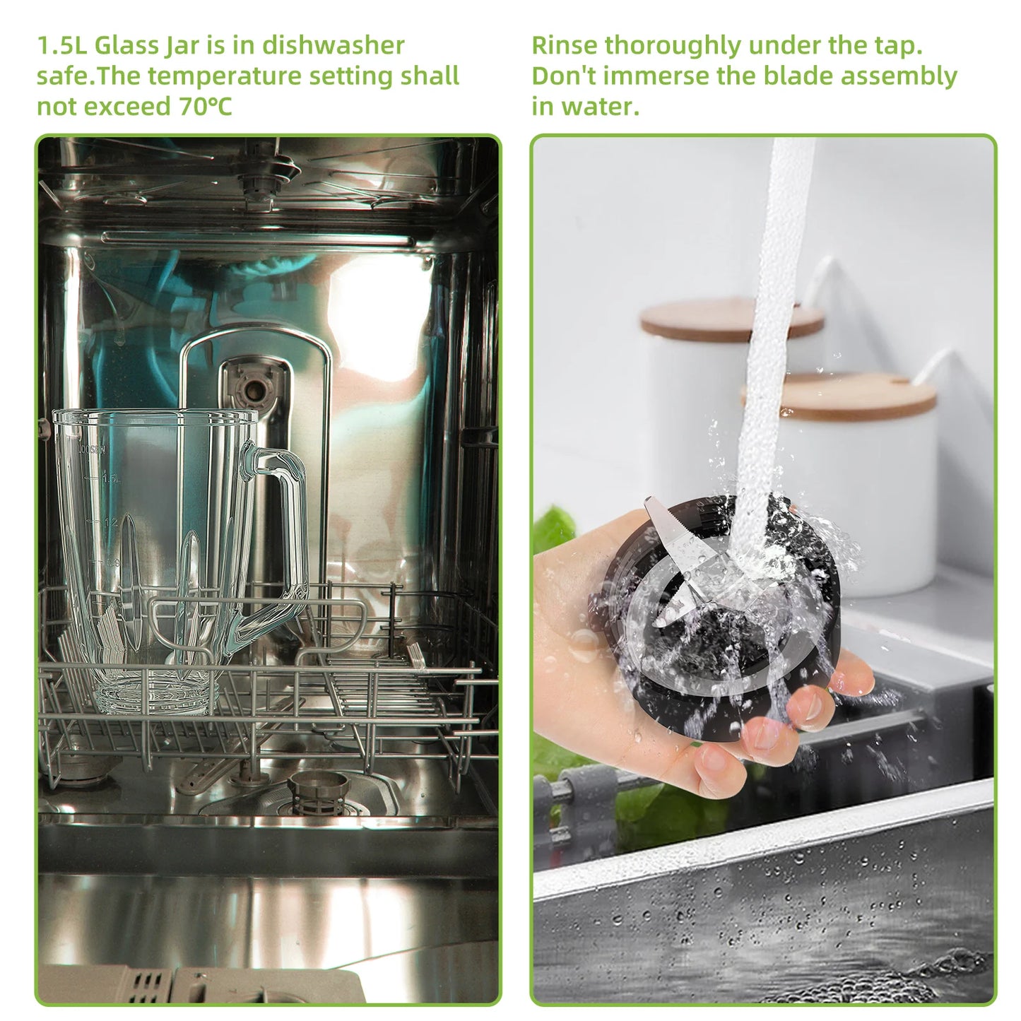 MixologyPro 1300W 2-in-1 Glass Blender Set